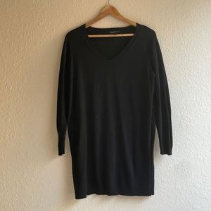 Gorgeous MANGO basic black thin sweater dress or tunic in size M